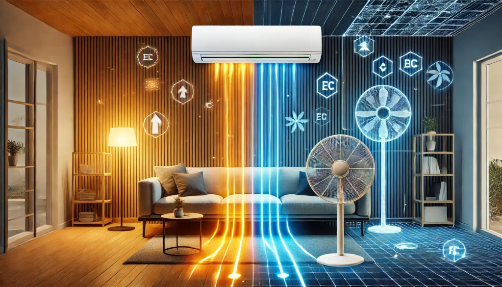 冷房と比較した場合の電気代の違い