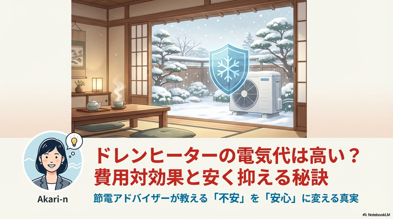 ドレンヒーターの電気代は高い？費用対効果と安く抑える秘訣を節電アドバイザーが解説